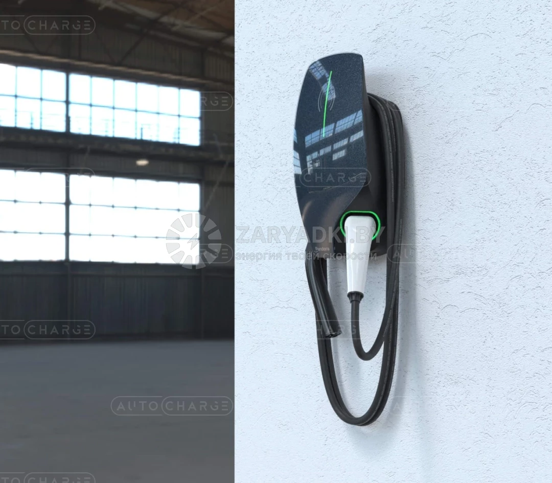 Зарядные станции для электромобилей Зарядная станция Pandora Wall-E AC 22 кВт Home Edition Black без кабеля